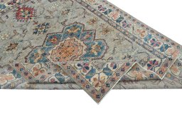 Central medallion detail of New Kazak rug from Pakistan