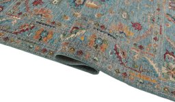Close-up detail of New Farahan rug from Pakistan showing Wool weave