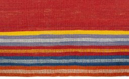 Central medallion detail of New Kilim Sofre rug from Turkey