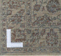 Corner detail of New Farahan rug showing border pattern and Wool pile