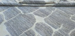 Close-up detail of New Morocco rug from Pakistan showing Wool weave