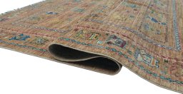 Close-up detail of New Samarkand rug from Pakistan showing Wool weave