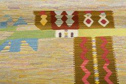 Full view of New Kilim Dastan rug from Turkey, 197 × 123 cm in Multi Color tones