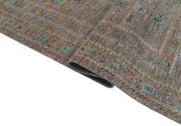 Close-up detail of New Samarkand rug from Pakistan showing Wool weave