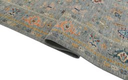 Close-up detail of New Farahan rug from Pakistan showing Wool weave