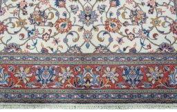 Full view of 2000s Sarough rug from Iran / Persia, 296 × 195 cm in Beige tones