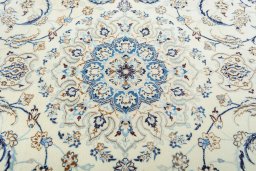 Central medallion detail of New Nain rug from Iran / Persia