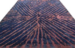 Surface texture of 1970s Vintage rug with natural Wool and intricate pattern