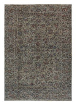 Full view of New Farahan rug from Pakistan, 246 × 171 cm in Brown tones