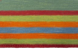 Central medallion detail of New Kilim Sofre rug from Turkey