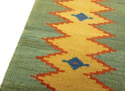 Surface texture of New Modern Design rug with natural Wool and intricate pattern