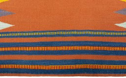 Central medallion detail of New Kilim Sofre rug from Turkey