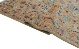 Close-up detail of New Kazak rug from Pakistan showing Wool weave