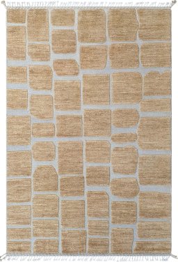 Full view of New Morocco rug from Pakistan, 305 × 204 cm in Brown tones