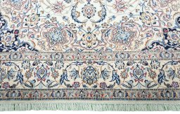 Full view of 2000s Nain rug from Iran / Persia, 300 × 204 cm in Beige tones