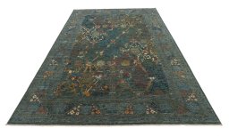 Surface texture of New Haj-jalili rug with natural Wool and intricate pattern