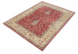 Close-up detail of New Farahan rug from Pakistan showing Wool weave
