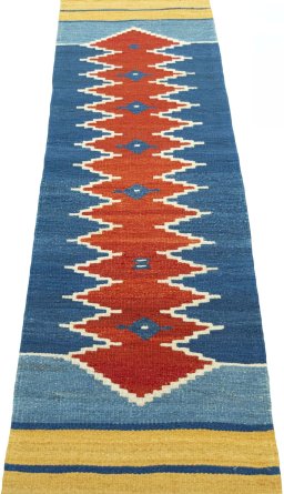 Close-up detail of New Modern Design rug from Turkey showing Wool weave