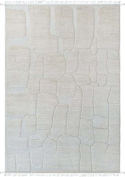 Full view of New Morocco rug from Pakistan, 292 × 201 cm in Beige tones