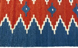 Close-up detail of New Modern Design rug from Turkey showing Wool weave