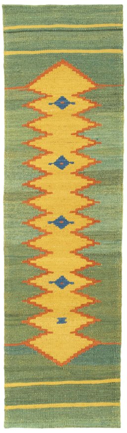 Full view of New Modern Design rug from Turkey, 185 × 52 cm in Multi Color tones
