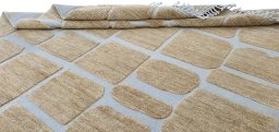 Close-up detail of New Morocco rug from Pakistan showing Wool weave