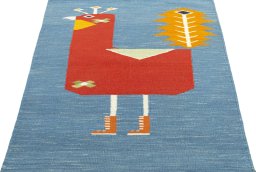 Close-up detail of New Kilim Dastan rug from Turkey showing Wool weave