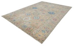 Close-up detail of New Kazak rug from Pakistan showing Wool weave