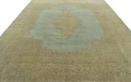 Surface texture of 1970s Vintage rug with natural Wool and intricate pattern
