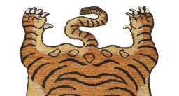 Backside of handmade New Farahan rug showing knot structure and weave density