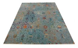 Surface texture of New Haj-jalili rug with natural Wool and intricate pattern