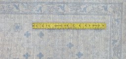 Full view of New Mamluk rug from Pakistan, 430 × 313 cm in Beige tones