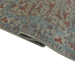 Close-up detail of New Farahan rug from Pakistan showing Wool weave