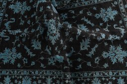 Full view of New Farahan rug from Pakistan, 236 × 167 cm in Gray tones