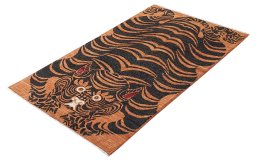 Close-up detail of New Farahan rug from Pakistan showing Wool weave