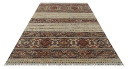 Surface texture of New Samarkand rug with natural Wool and intricate pattern