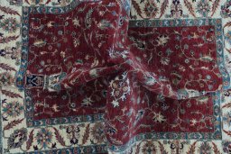 Full view of New Farahan rug from Pakistan, 185 × 130 cm in Red tones