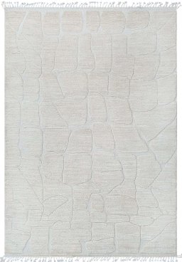 Full view of New Morocco rug from Pakistan, 298 × 207 cm in Beige tones