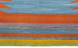 Central medallion detail of New Kilim Sofre rug from Turkey