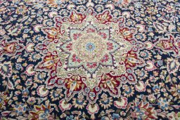 Central medallion detail of 1970s Kerman rug from Iran / Persia