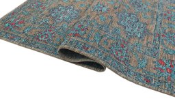 Close-up detail of New Farahan rug from Pakistan showing Wool weave