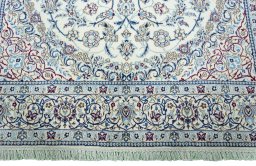 Full view of 2000s Nain rug from Iran / Persia, 300 × 195 cm in Beige tones