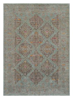 Full view of New Farahan rug from Pakistan, 234 × 169 cm in Green tones