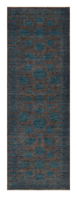 Full view of New Farahan rug from Pakistan, 248 × 82 cm in Brown tones