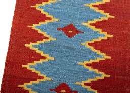 Surface texture of New Modern Design rug with natural Wool and intricate pattern