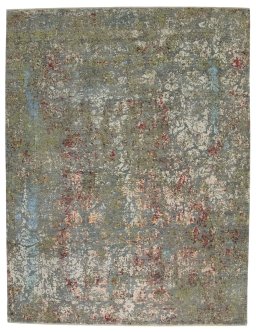 Full view of New Mahli rug from Pakistan, 304 × 234 cm in Gray tones
