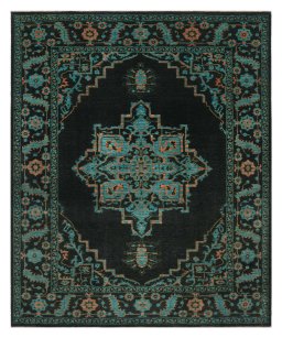 Full view of New Farahan rug from Pakistan, 308 × 244 cm in Gray tones