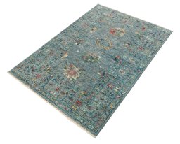 Close-up detail of New Farahan rug from Pakistan showing Wool weave
