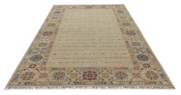 Surface texture of New Samarkand rug with natural Wool and intricate pattern