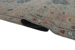 Close-up detail of New Kazak rug from Pakistan showing Wool weave